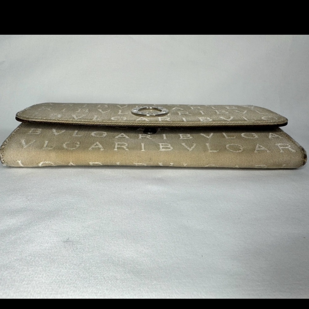 Bulgari Vintage Beige Monogram Clutch Wallet - Picture 7 of 10